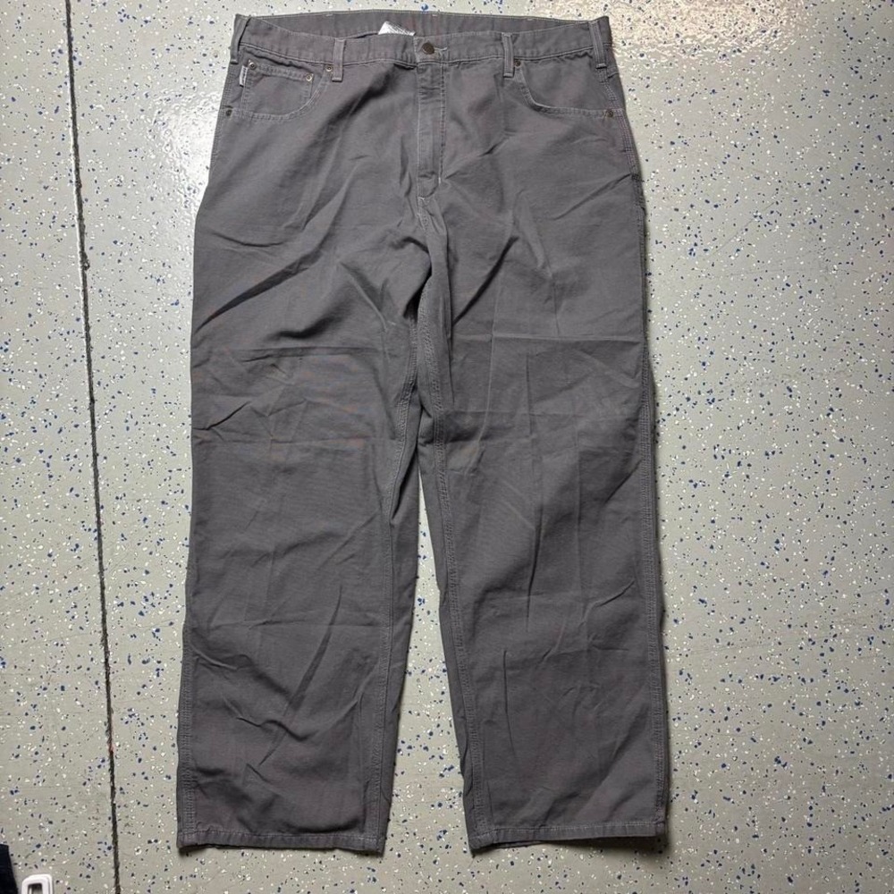 VTG Carhartt Charcoal Gray Loose Original Fit Pants Sz 40x32 B159 CHR Carpenter